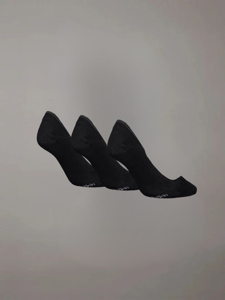 Black 3 Pack Invisible Socks   Women
