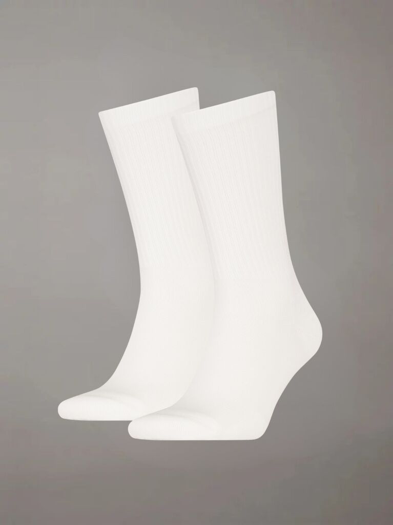 White 2 Pack Crew Socks   Men