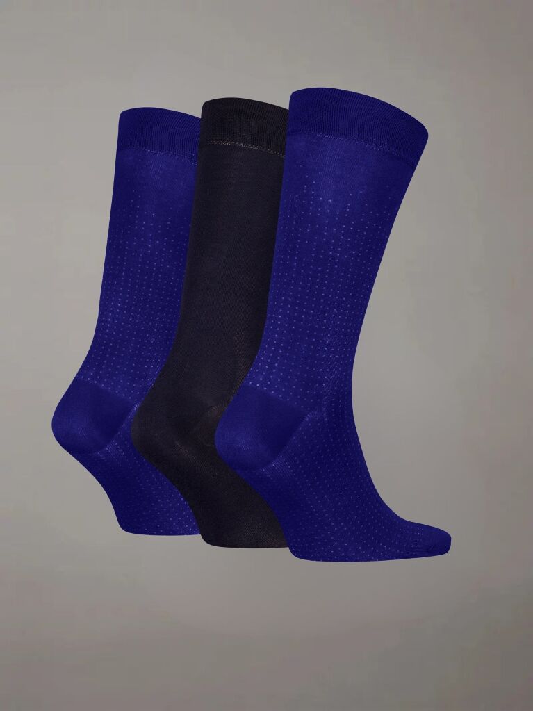 Blue 3 Pack Classic Socks Gift Set  Men