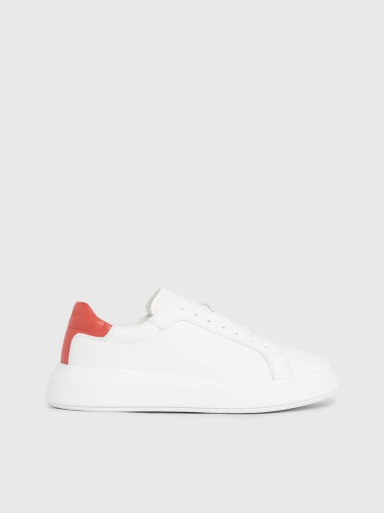 White Leather Trainers  Men