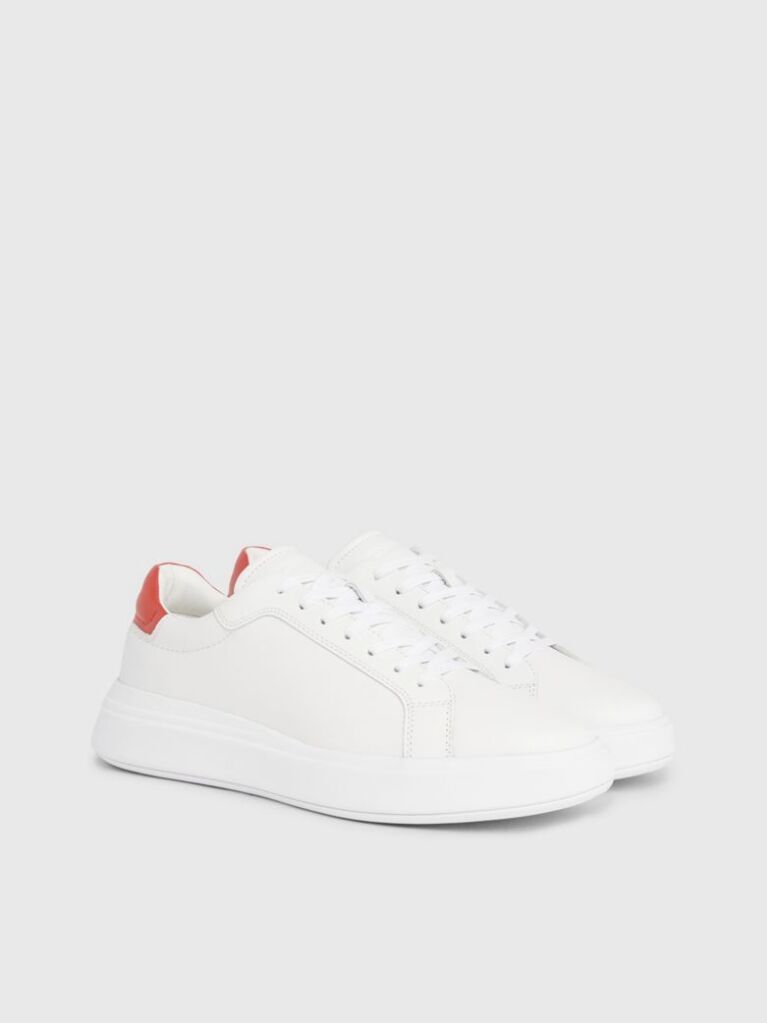 White Leather Trainers  Men