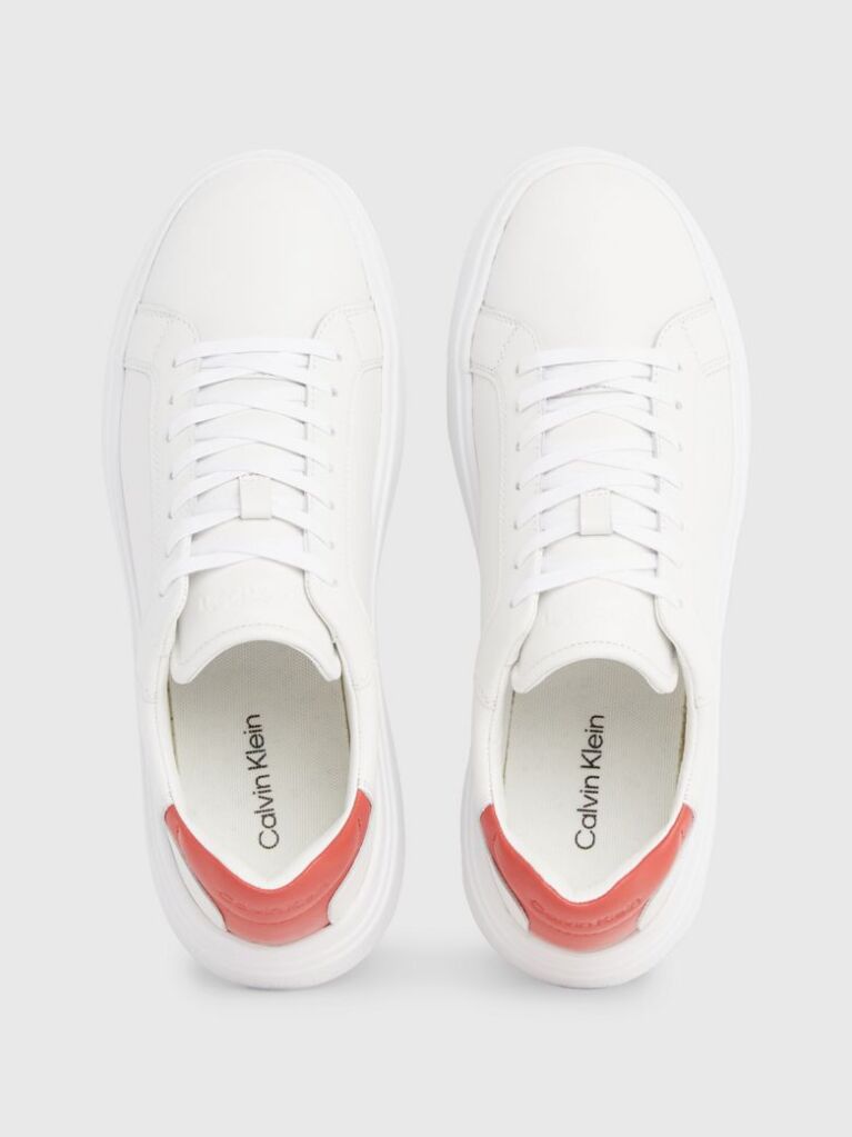 White Leather Trainers  Men