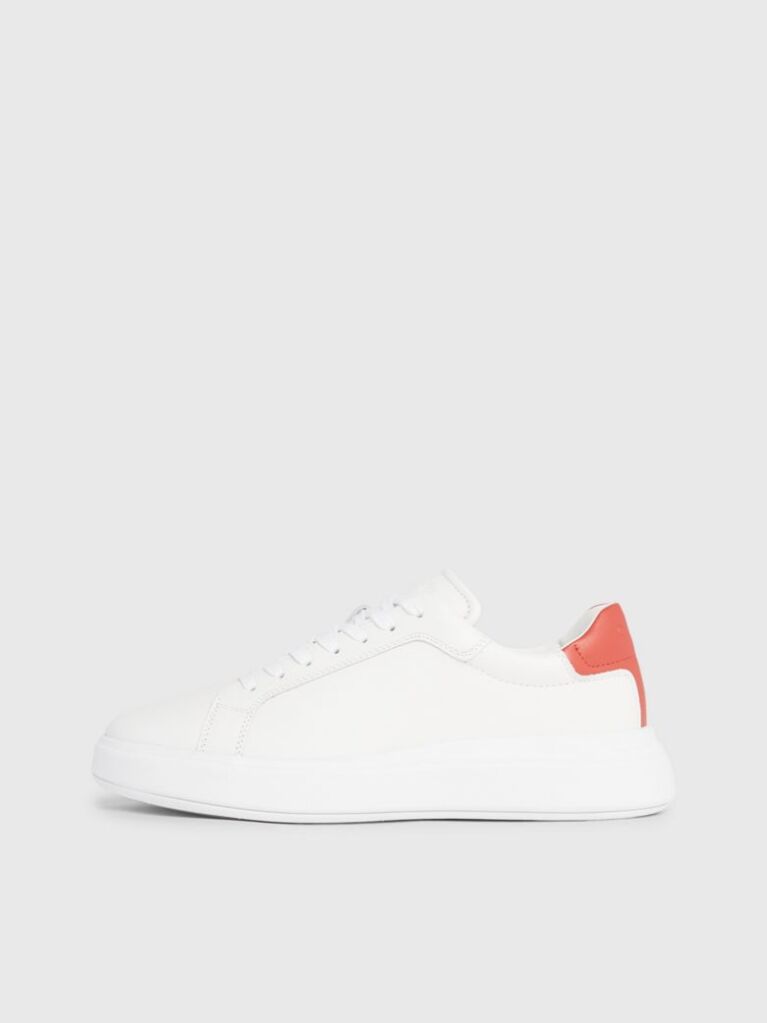 White Leather Trainers  Men