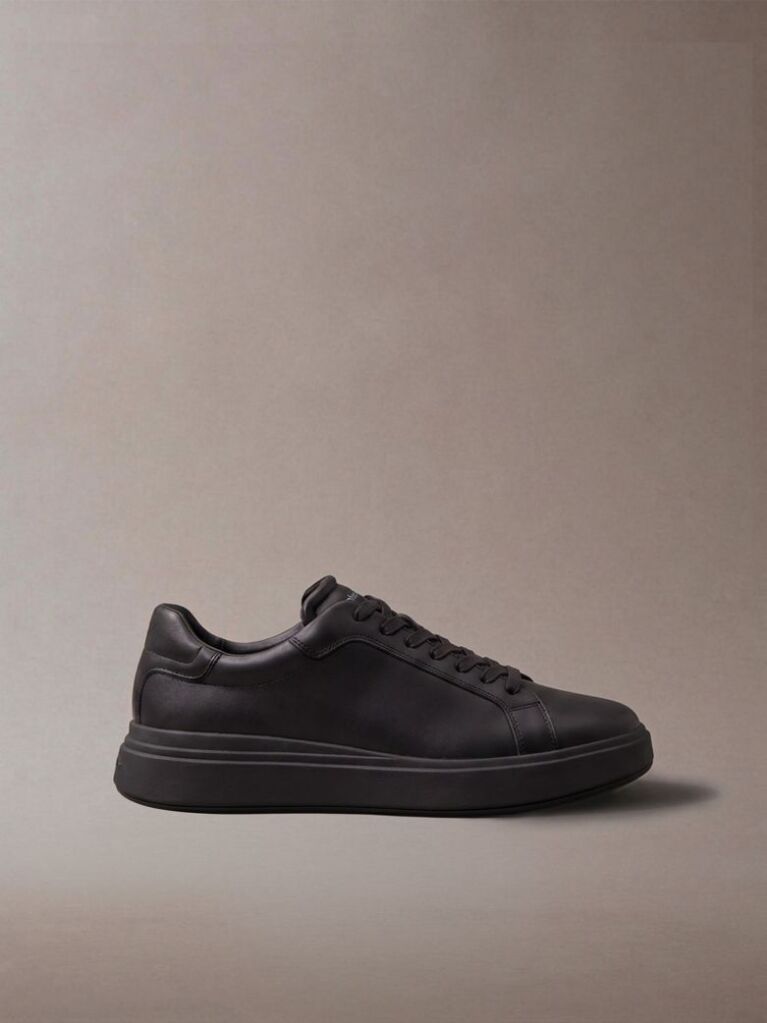 Μαύρο Δερμάτινα Sneakers  Άνδρας