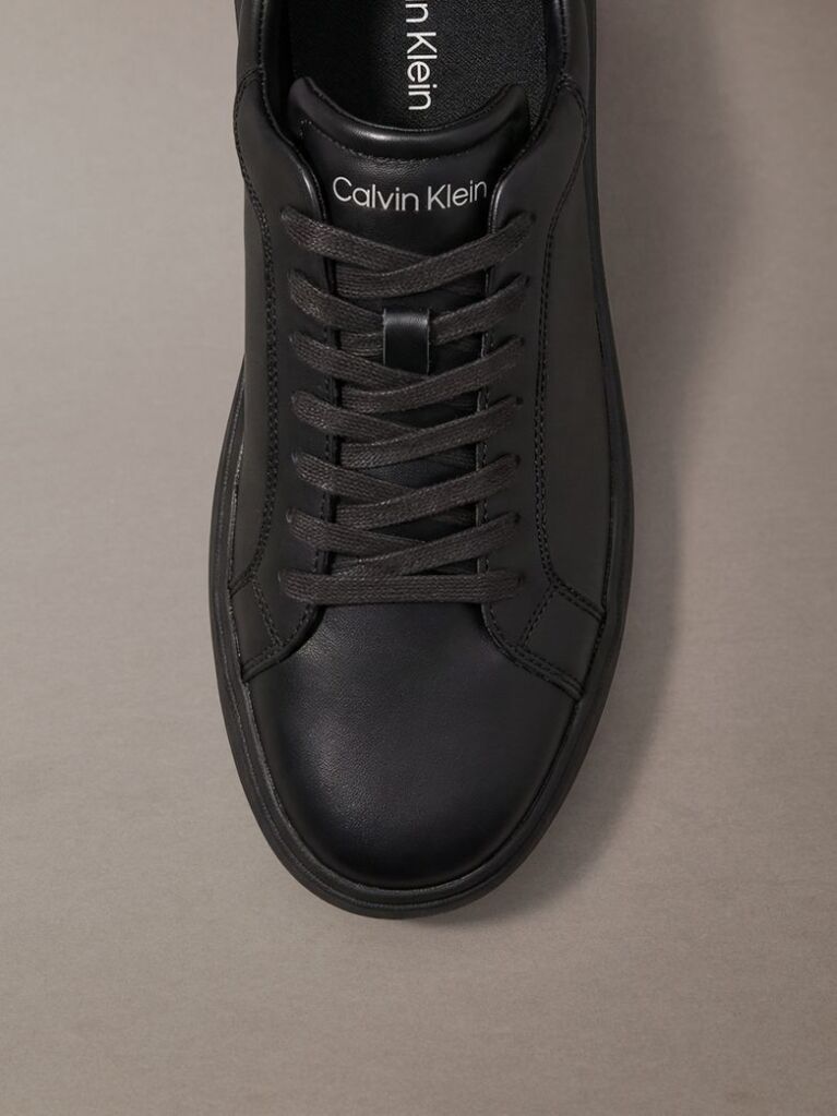 Μαύρο Δερμάτινα Sneakers  Άνδρας