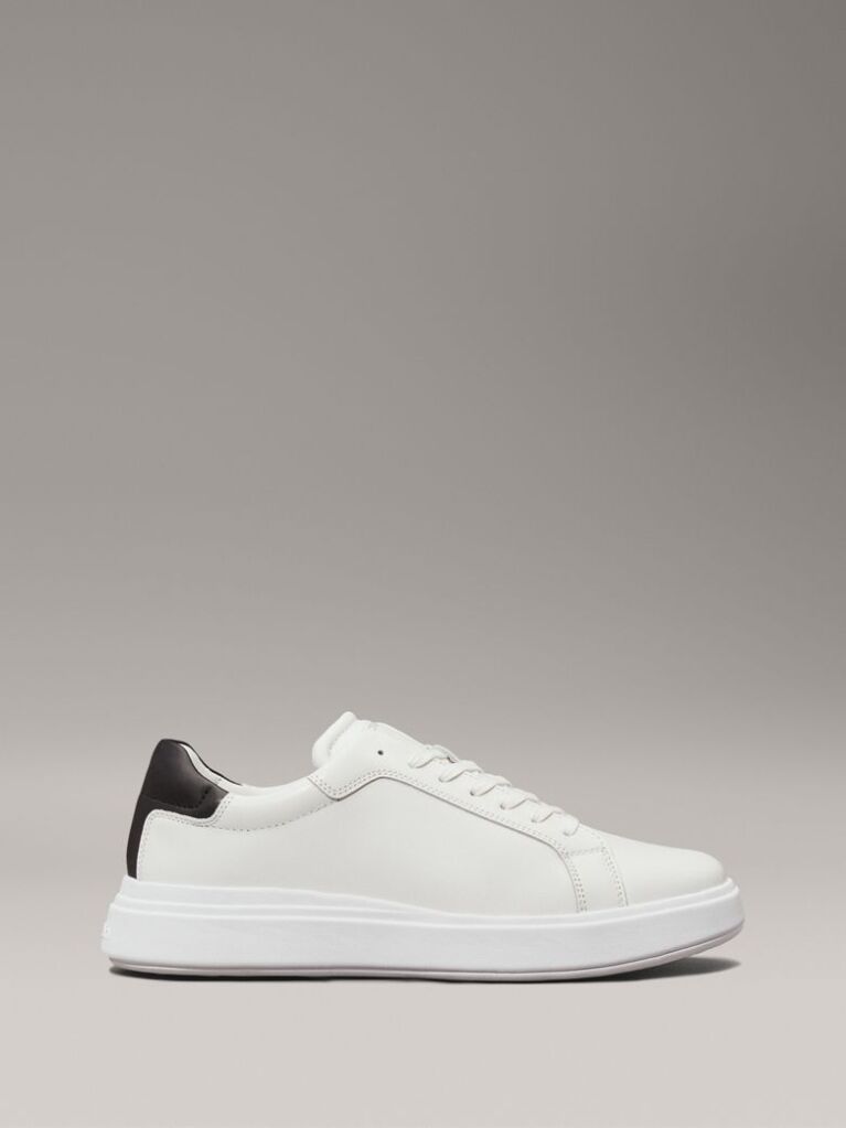 White Leather Trainers  Men