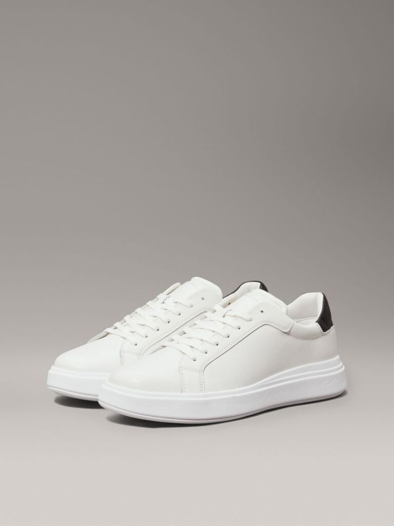 White Leather Trainers  Men