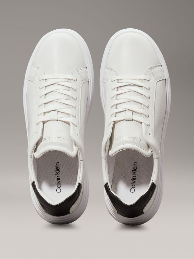 White Leather Trainers  Men