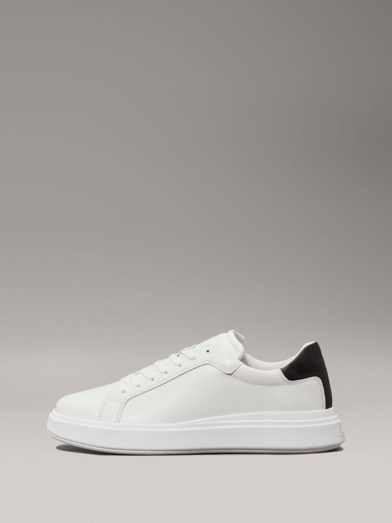 White Leather Trainers  Men