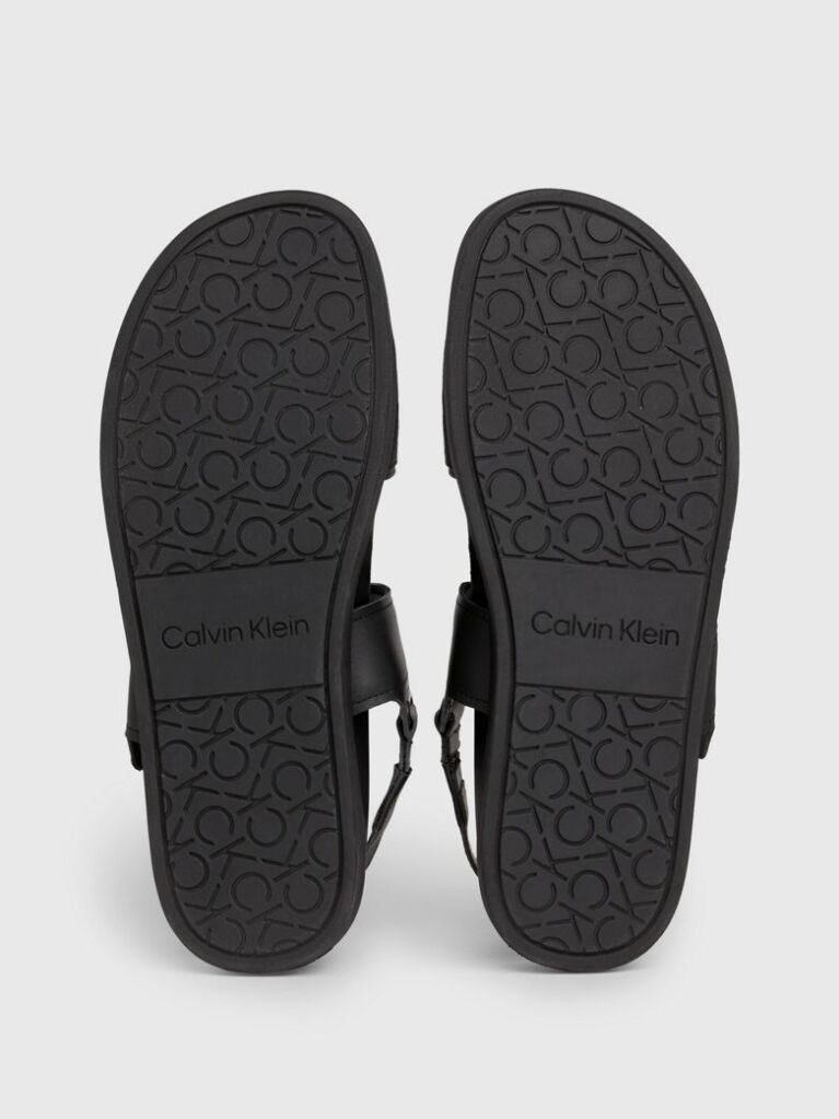 Black Logo Jacquard Sandals  Men