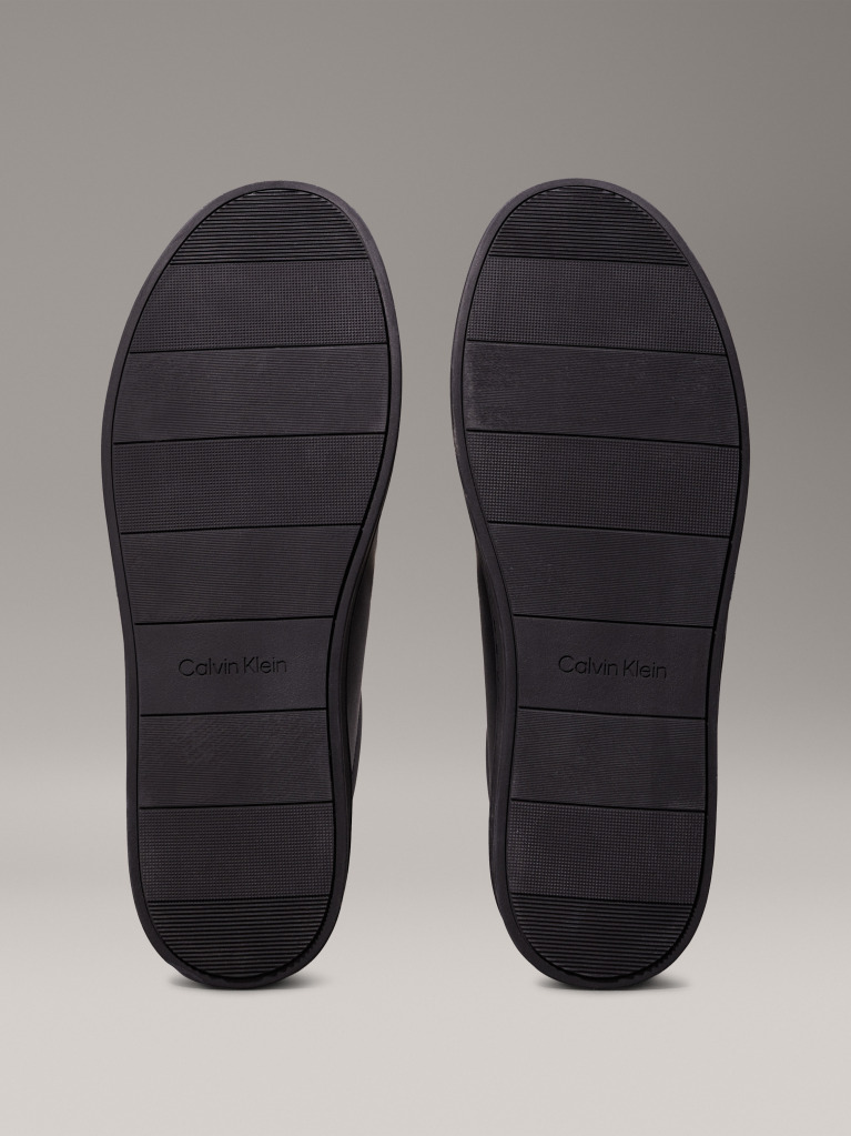 Μαύρο Δερμάτινα Sneakers  Άνδρας