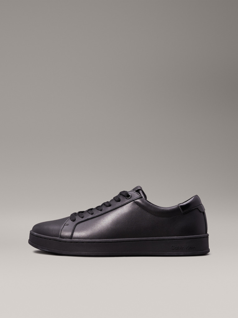 Μαύρο Δερμάτινα Sneakers  Άνδρας