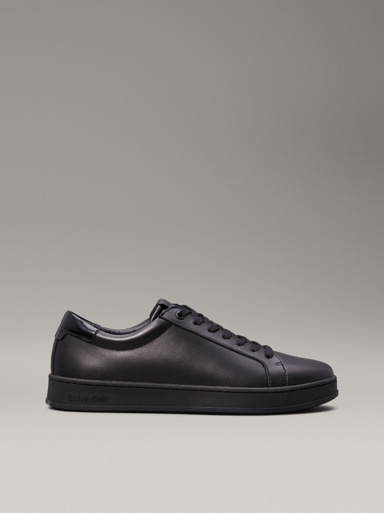 Μαύρο Δερμάτινα Sneakers  Άνδρας