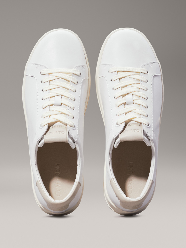 Λευκό Δερμάτινα Sneakers  Άνδρας