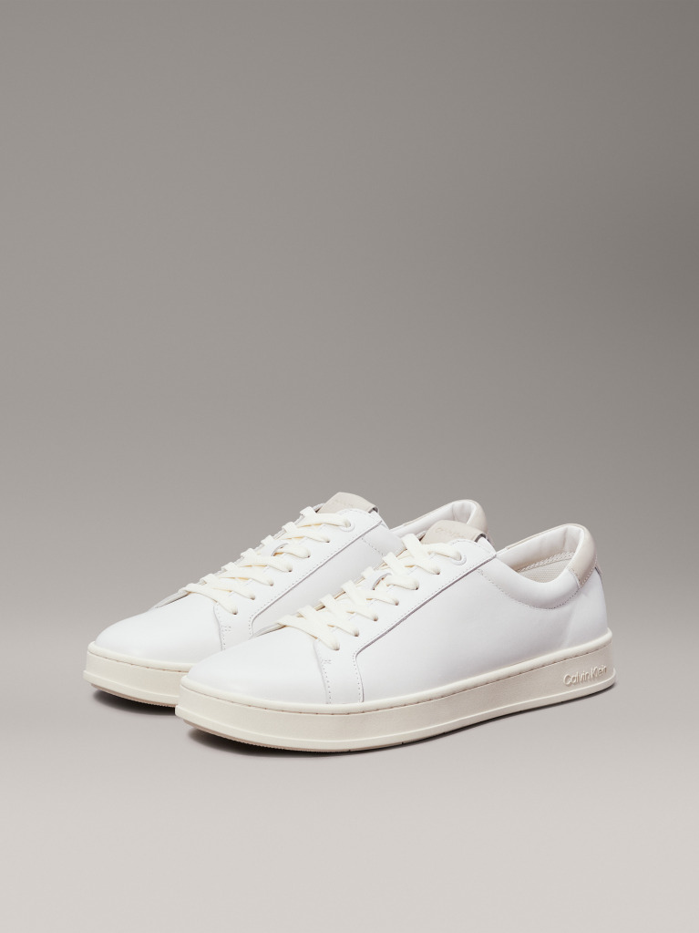 Λευκό Δερμάτινα Sneakers  Άνδρας