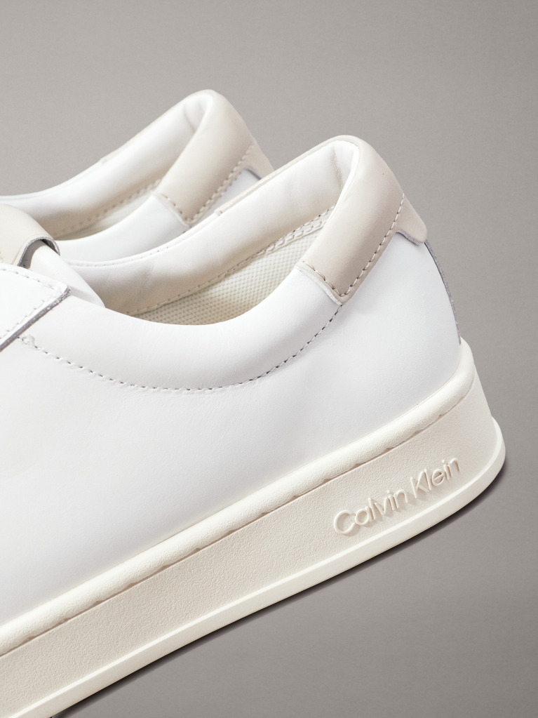 Λευκό Δερμάτινα Sneakers  Άνδρας