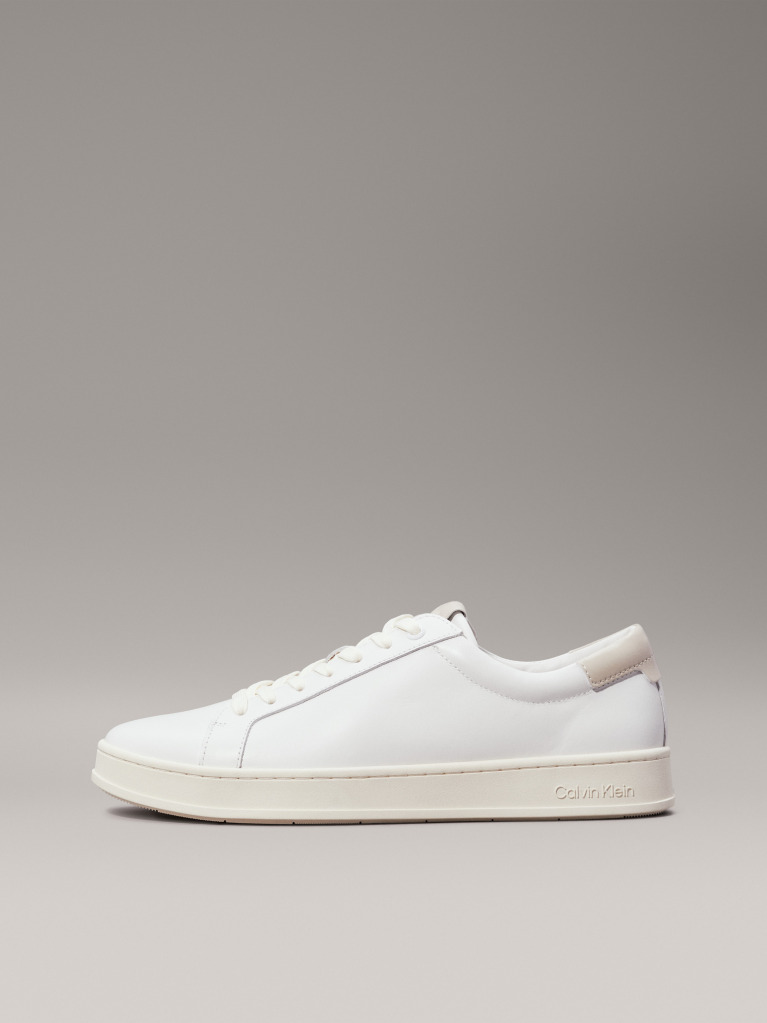 Λευκό Δερμάτινα Sneakers  Άνδρας
