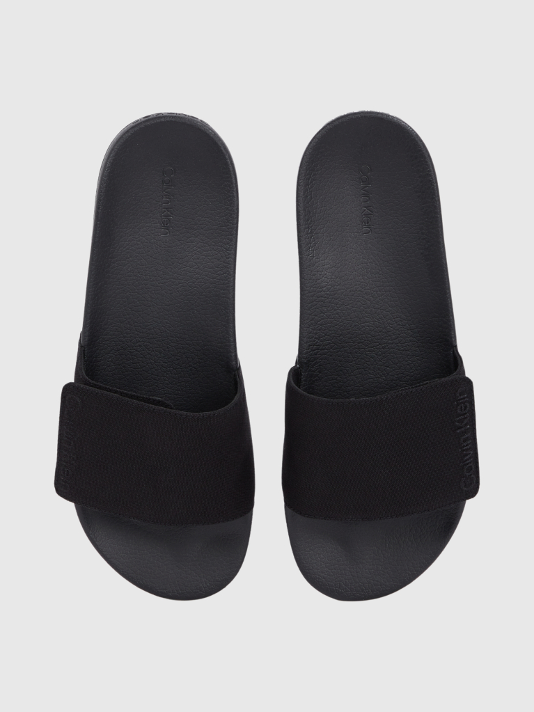 Black Canvas Sliders  Men