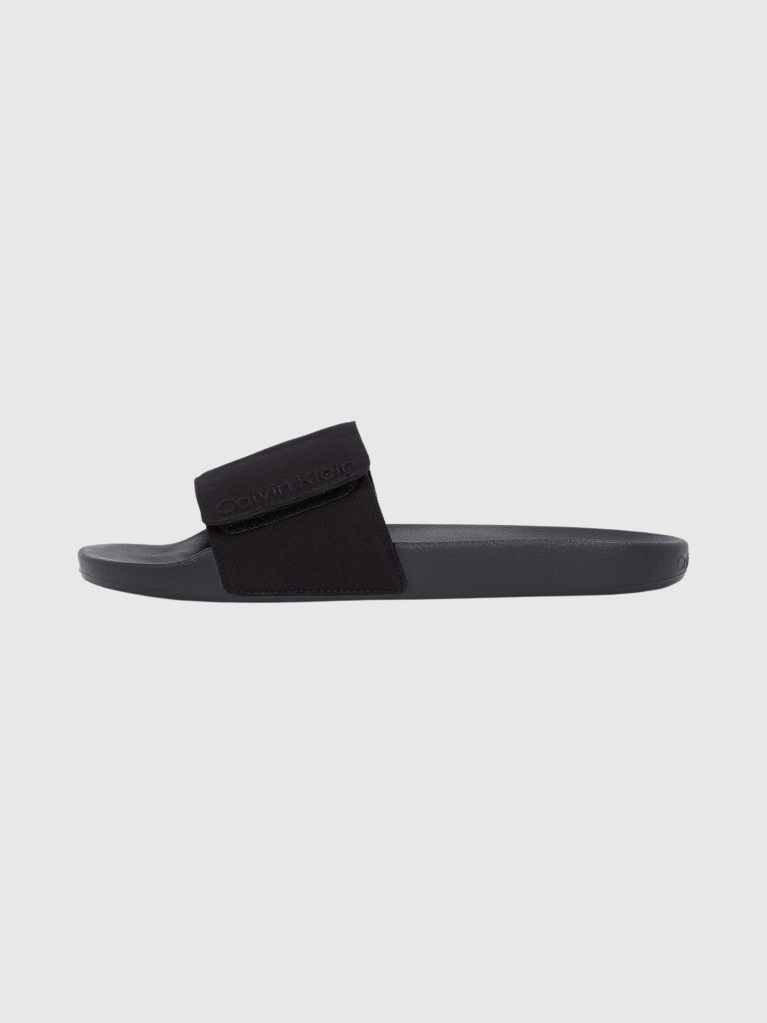 Black Canvas Sliders  Men