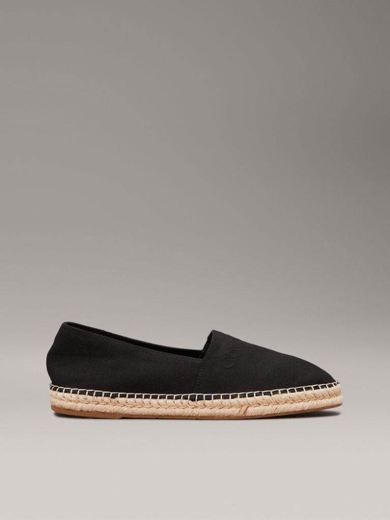 Black Canvas Espadrilles  Men