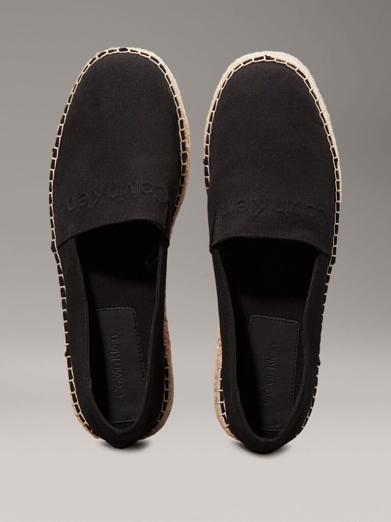 Black Canvas Espadrilles  Men