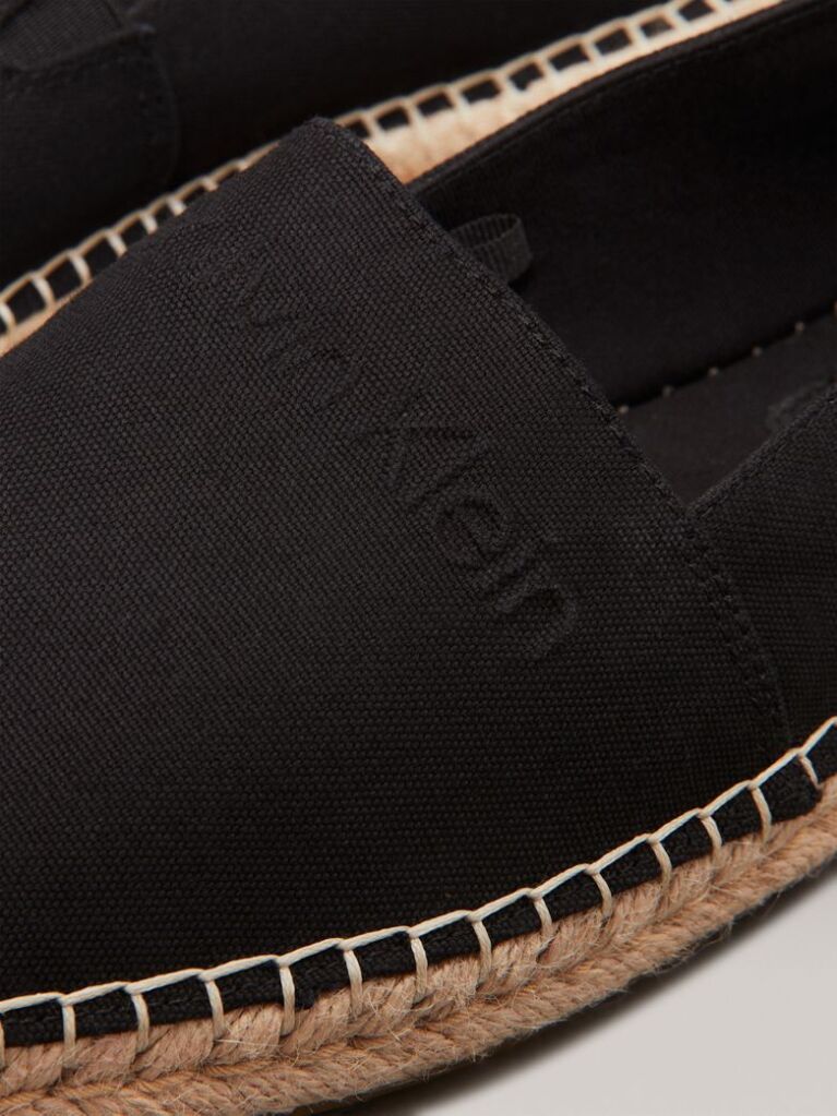 Black Canvas Espadrilles  Men
