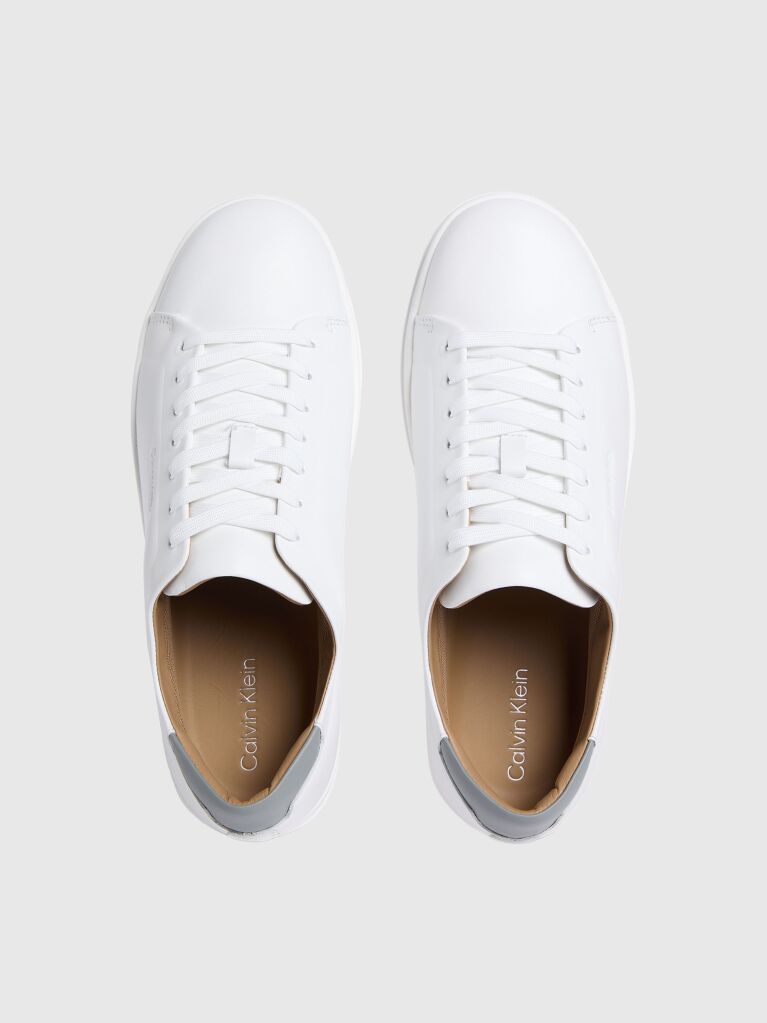 Λευκό Δερμάτινα Sneakers  Άνδρας