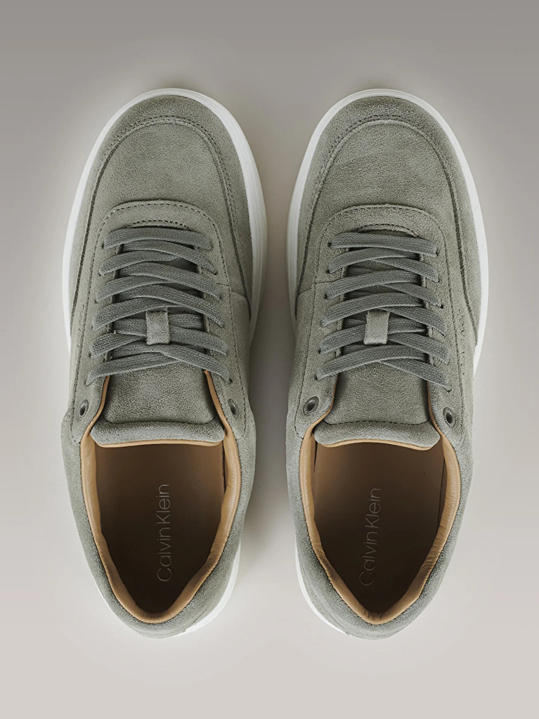 Green Leather Trainers  Men