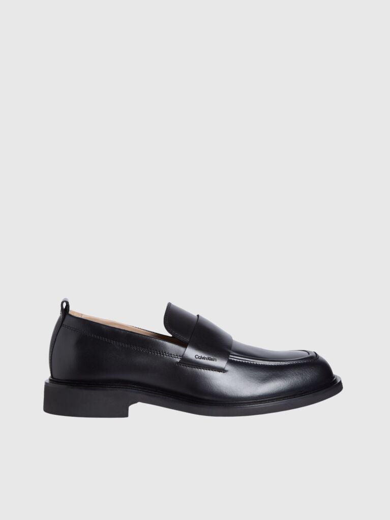 Μαύρο Δερμάτινα Loafers  Άνδρας