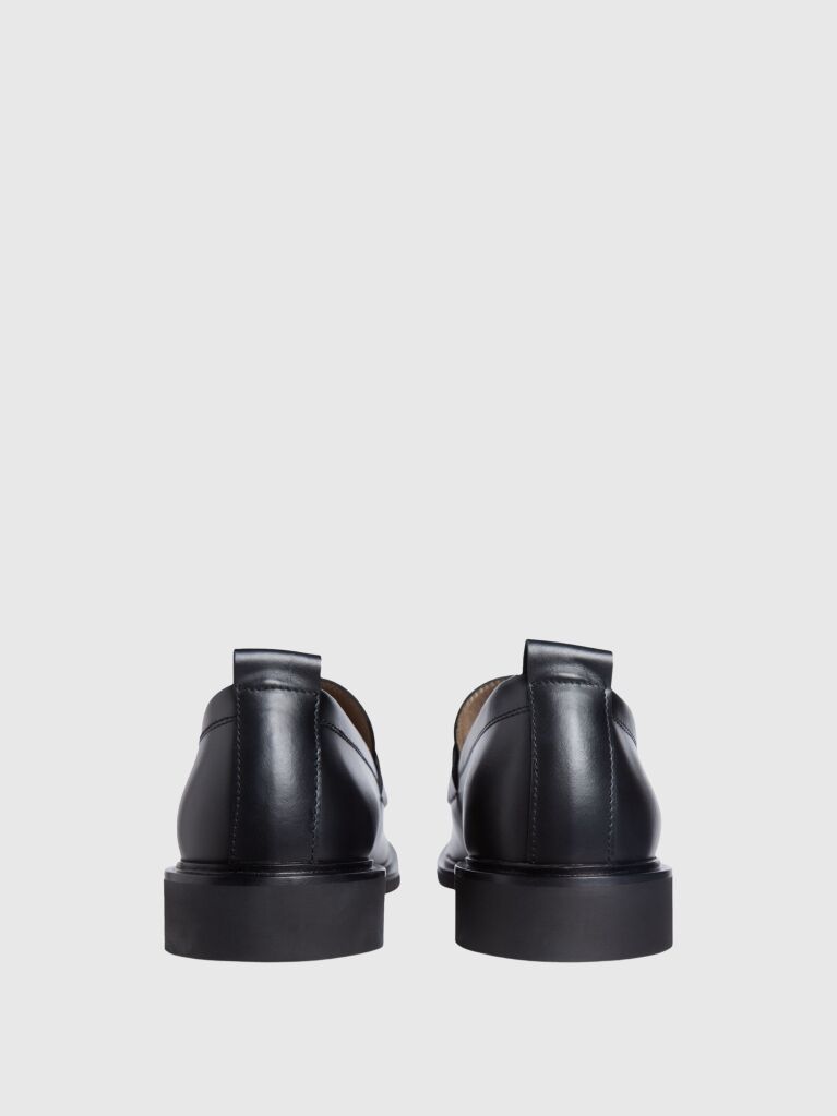Μαύρο Δερμάτινα Loafers  Άνδρας