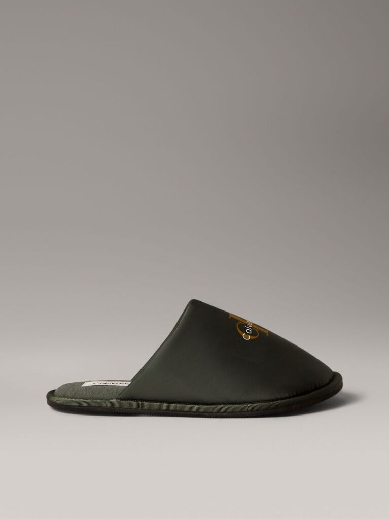 Green Signature Logo Hotel Slippers  Men