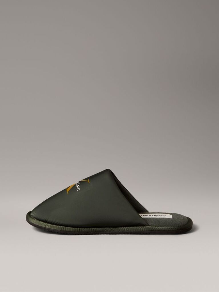 Green Signature Logo Hotel Slippers  Men
