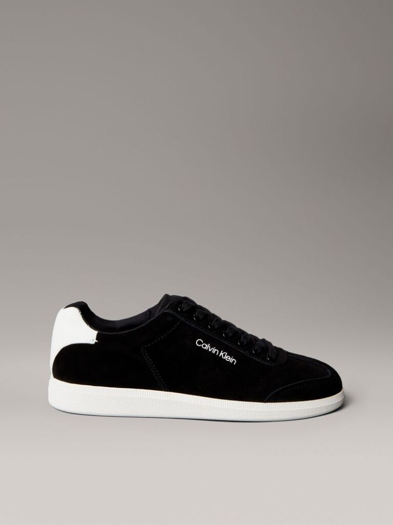Black Suede Wingtip Trainers  Men