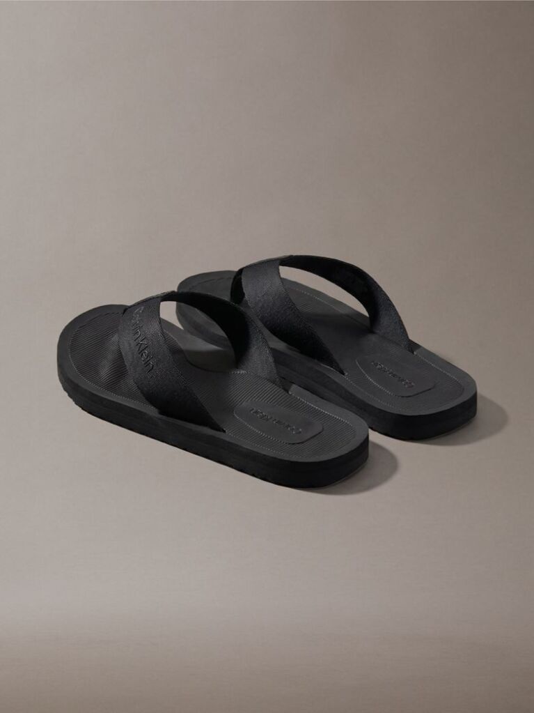 Black City Thong Slides  Men