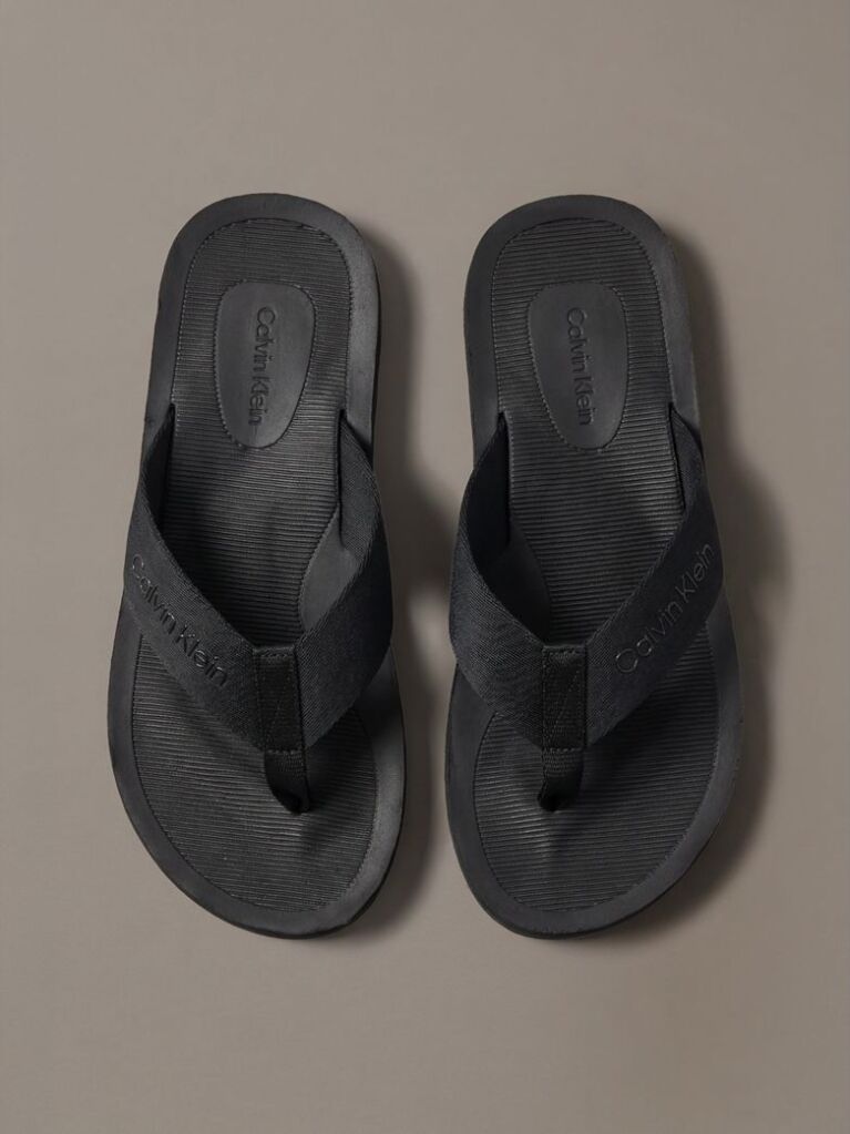 Black City Thong Slides  Men