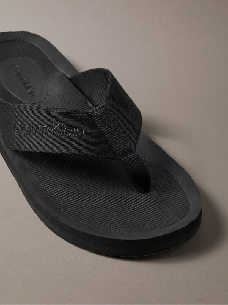 Black City Thong Slides  Men