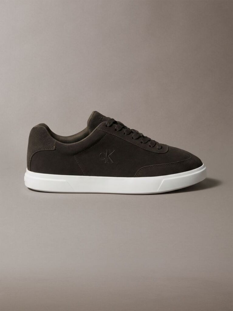 Καφέ Σουέτ Sneakers Με Signature Λογότυπο  Άνδρας