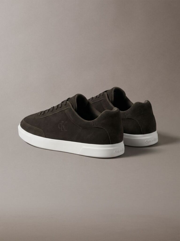 Καφέ Σουέτ Sneakers Με Signature Λογότυπο  Άνδρας