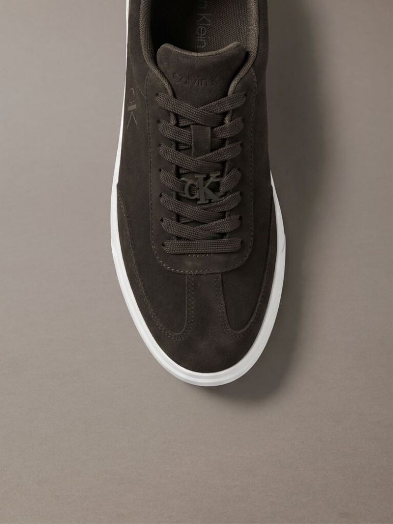Καφέ Σουέτ Sneakers Με Signature Λογότυπο  Άνδρας