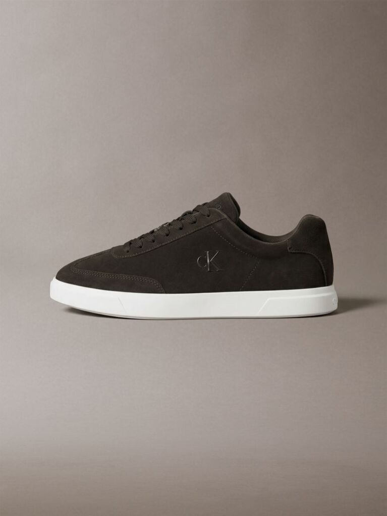 Καφέ Σουέτ Sneakers Με Signature Λογότυπο  Άνδρας