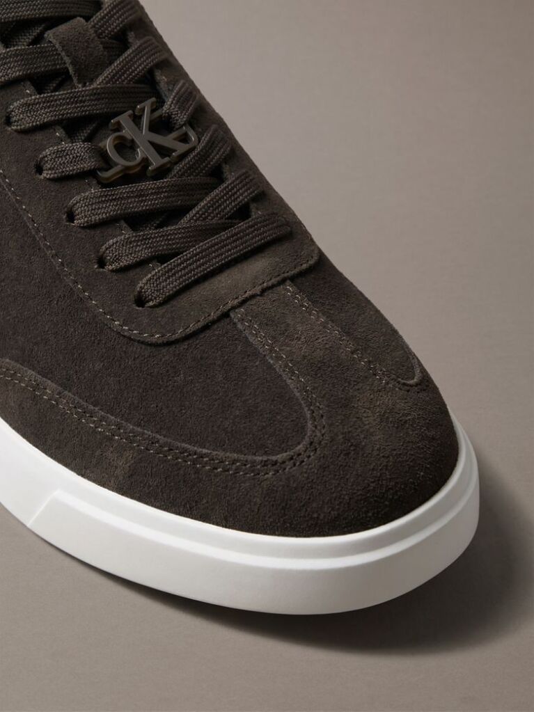 Καφέ Σουέτ Sneakers Με Signature Λογότυπο  Άνδρας