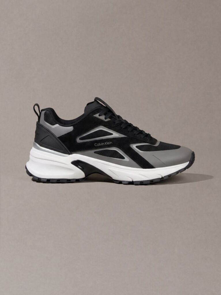 Μαύρο Sneakers Από Πλεκτό Δίχτυ  Άνδρας