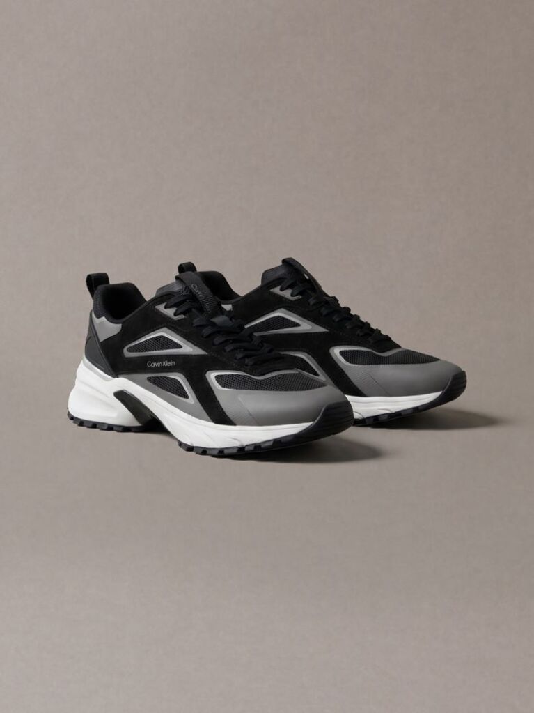 Μαύρο Sneakers Από Πλεκτό Δίχτυ  Άνδρας