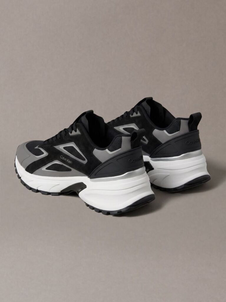 Μαύρο Sneakers Από Πλεκτό Δίχτυ  Άνδρας