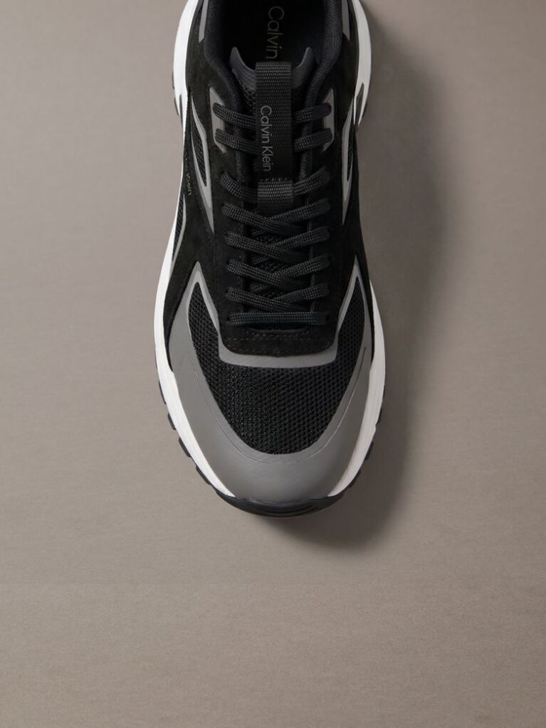 Μαύρο Sneakers Από Πλεκτό Δίχτυ  Άνδρας