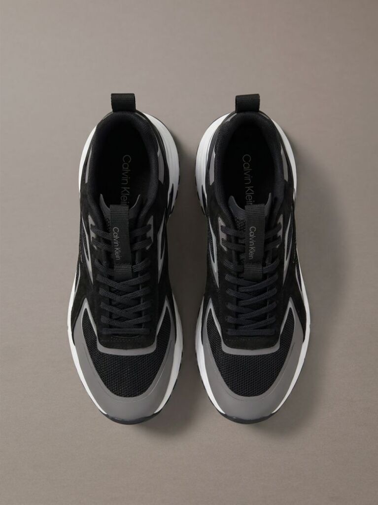 Μαύρο Sneakers Από Πλεκτό Δίχτυ  Άνδρας