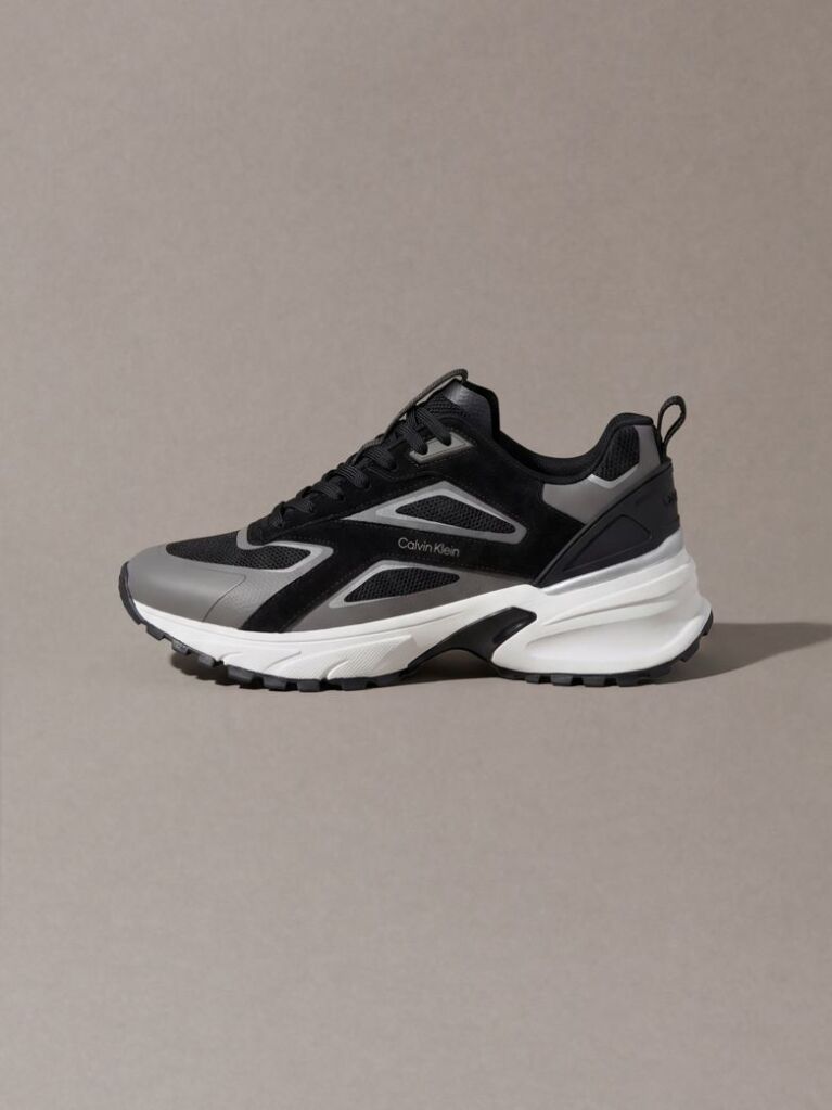 Μαύρο Sneakers Από Πλεκτό Δίχτυ  Άνδρας