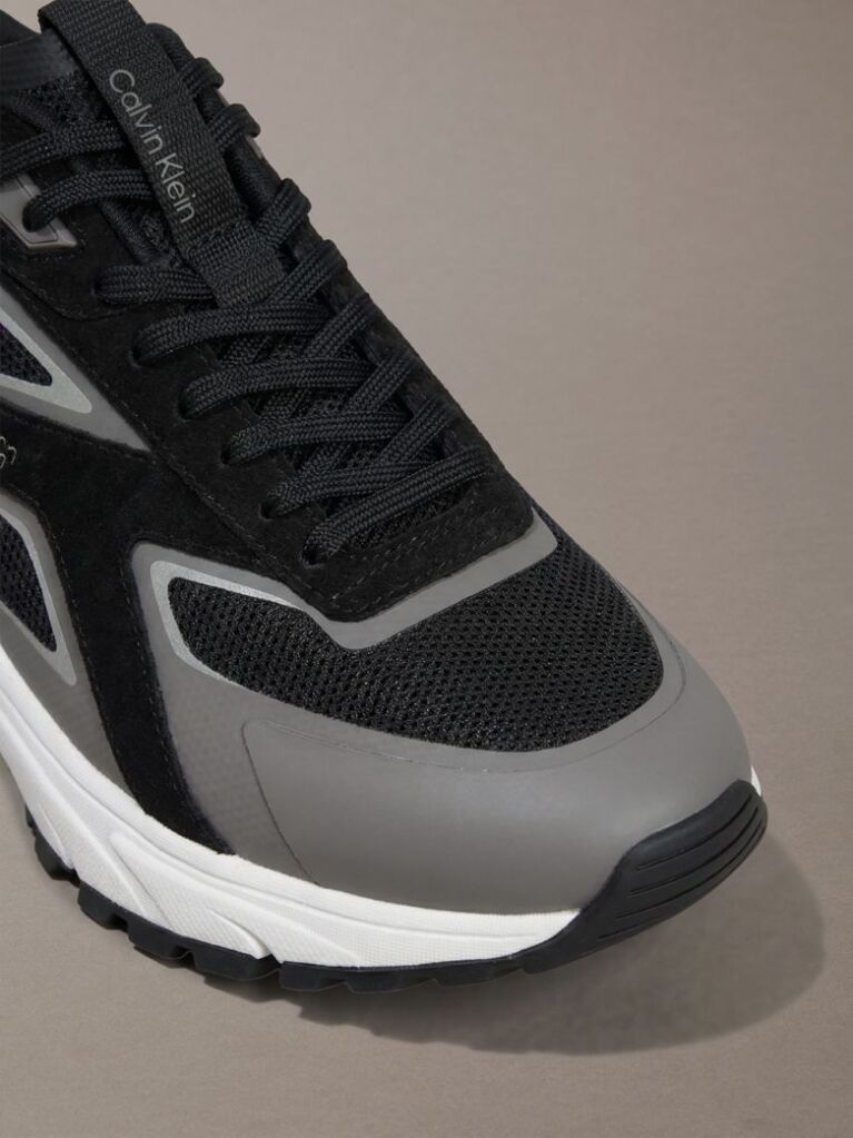 Μαύρο Sneakers Από Πλεκτό Δίχτυ  Άνδρας
