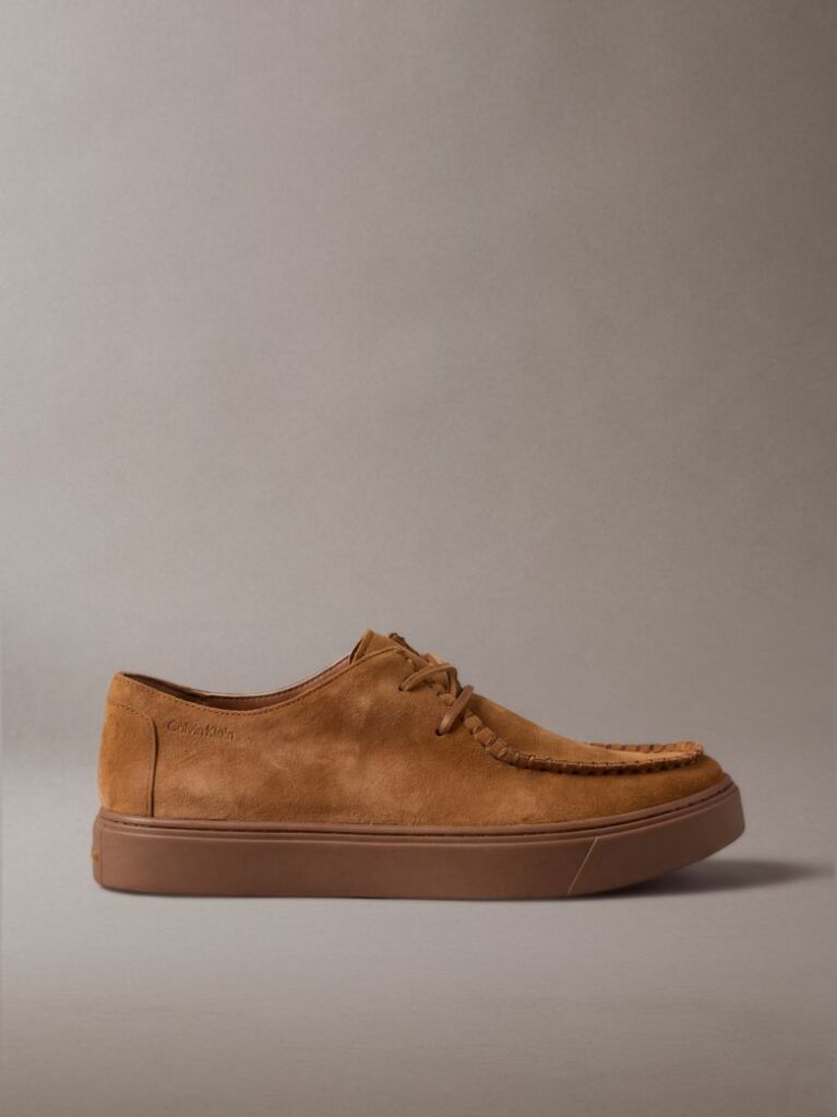 Brown Suede Hybrid Cupsole Lace-Up Shoes  Men