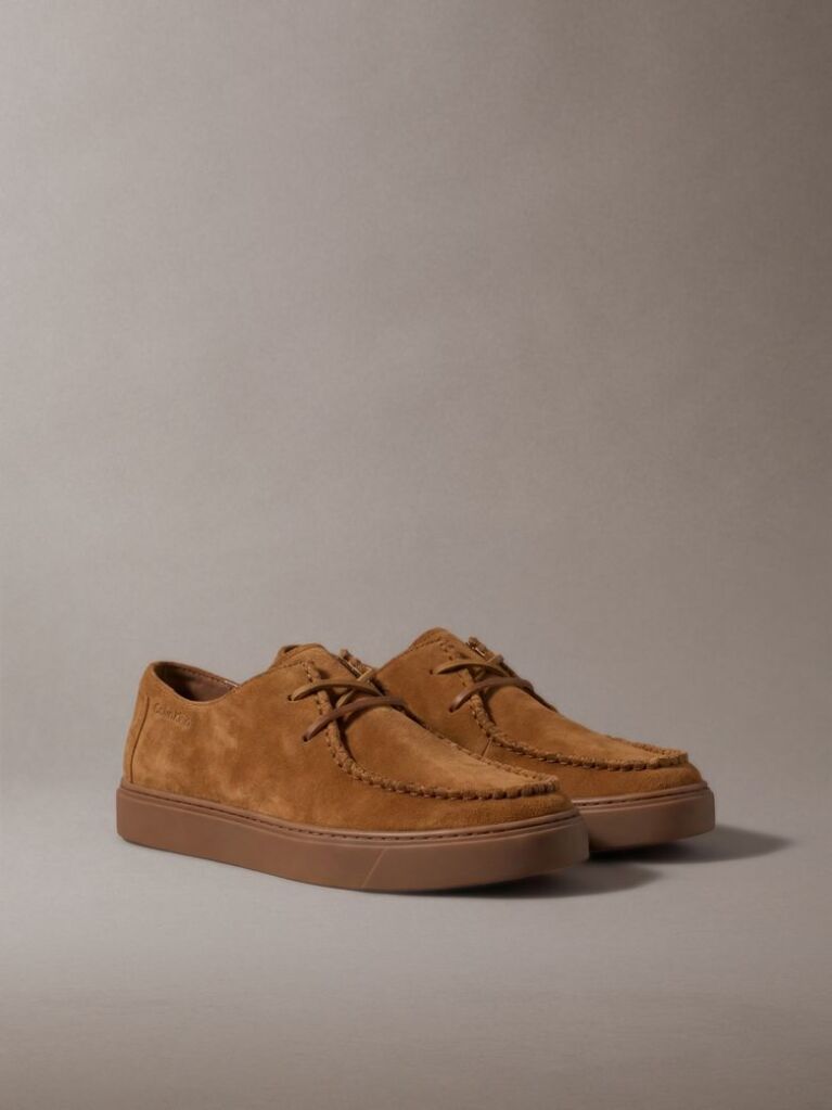 Brown Suede Hybrid Cupsole Lace-Up Shoes  Men